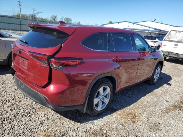Red Toyota Highlander Hybrid SUV with rear damage, purchased by California Wrecked Cars
